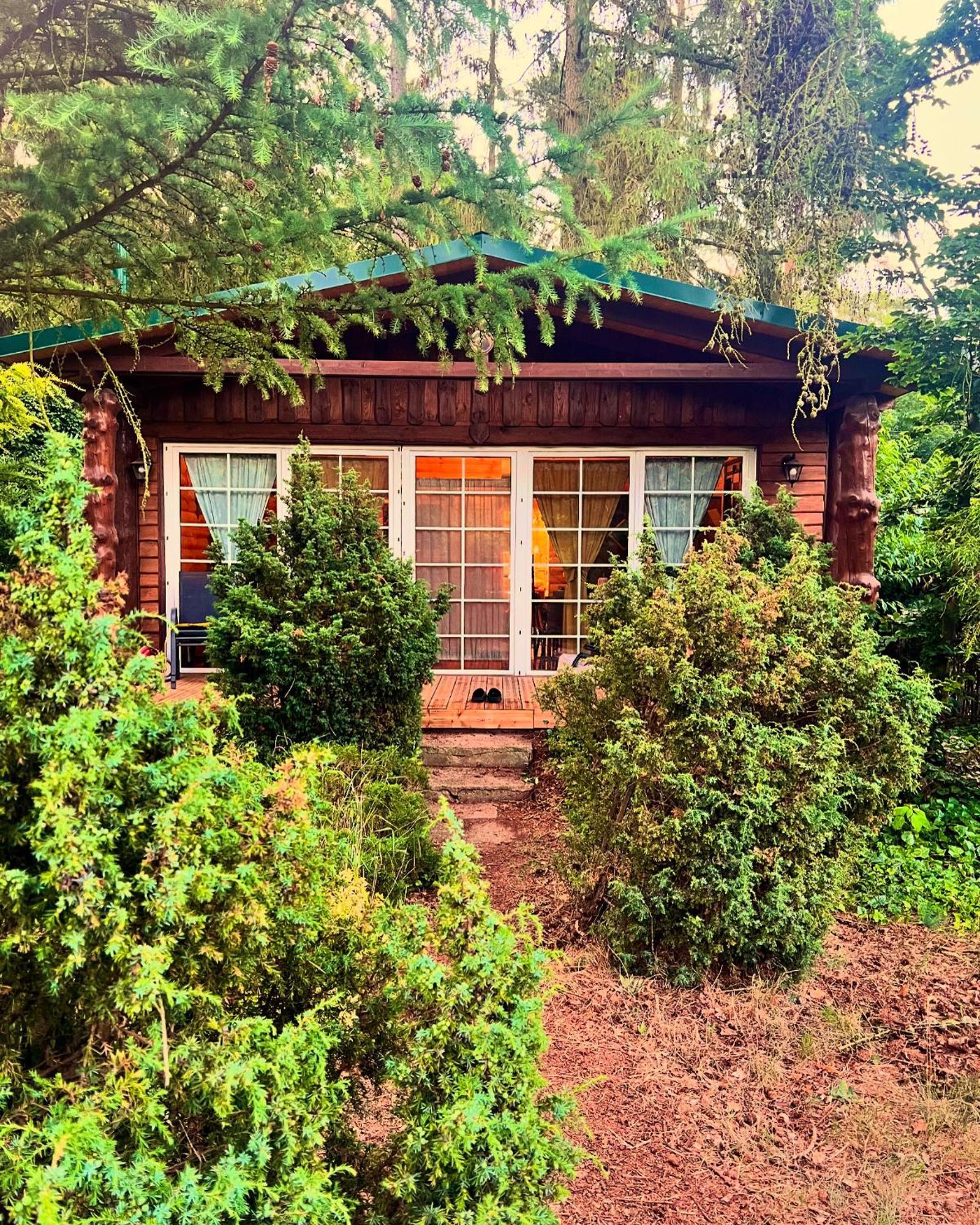 Holzhaus Baerenhoehle Am Wald Und See Neuruppin Esterno foto